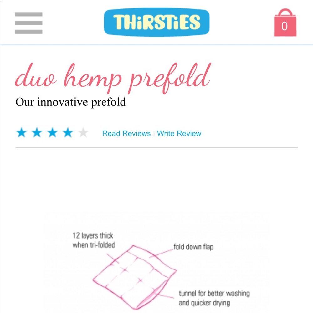 12 Cloth Diapers Thirsties Prefolds
